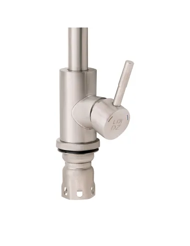 Змішувач для кухні з нержавіючої сталі Lidz CRM 12 32 015F-8 на гайці - 4