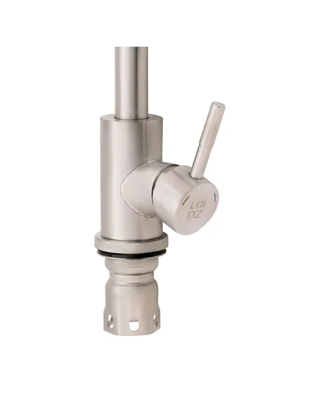 Змішувач для кухні з нержавіючої сталі Lidz CRM 12 32 015F-8 на гайці - 4