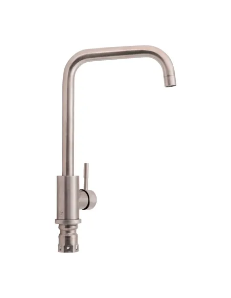 Смеситель для кухнииз нержавеющей стали Lidz CRM 12 32 015F-7 на гайке - 1