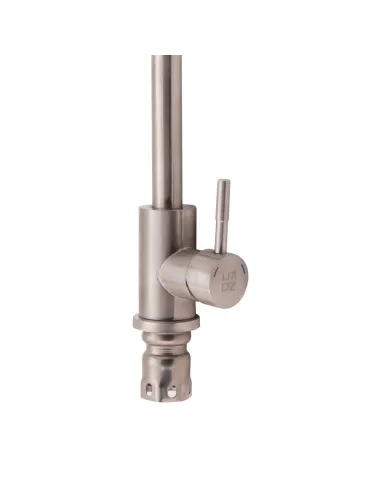 Смеситель для кухнииз нержавеющей стали Lidz CRM 12 32 015F-7 на гайке - 3