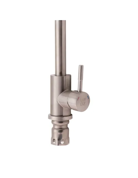 Смеситель для кухнииз нержавеющей стали Lidz CRM 12 32 015F-7 на гайке - 3