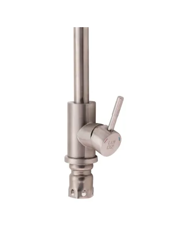 Смеситель для кухнииз нержавеющей стали Lidz CRM 12 32 015F-7 на гайке - 4