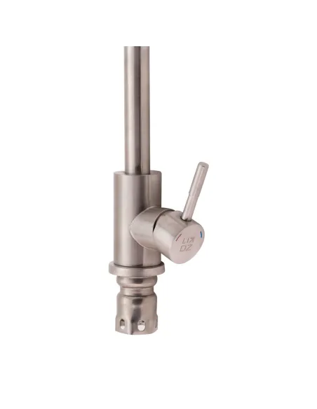 Смеситель для кухнииз нержавеющей стали Lidz CRM 12 32 015F-7 на гайке - 4