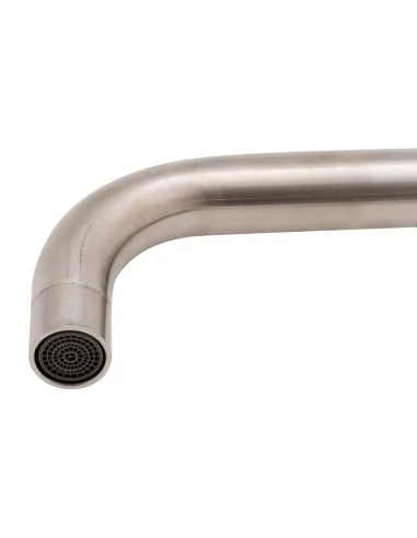 Смеситель для кухнииз нержавеющей стали Lidz CRM 12 32 015F-7 на гайке - 5