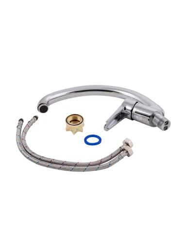 Смеситель для кухни Lidz CRM 14 34 008F-3, на гайке - 4