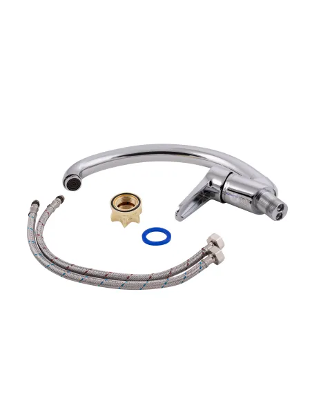 Смеситель для кухни Lidz CRM 14 34 008F-3, на гайке - 4