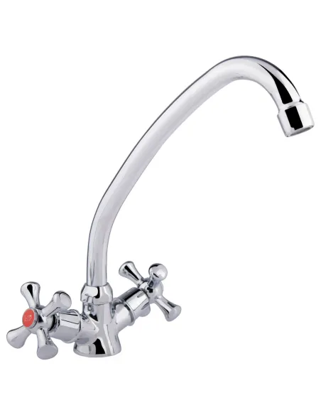 Смеситель для кухни двухвентильный Lidz CRM 30 21 271 01 на гайке - 1