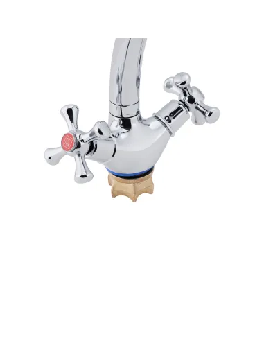 Смеситель для кухни двухвентильный Lidz CRM 30 21 271 02 на гайке - 3