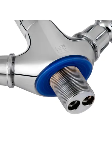 Смеситель для кухни двухвентильный Lidz CRM 30 21 271 06 на гайке - 3