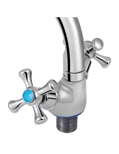 Смеситель для кухни двухвентильный Lidz CRM 30 21 271 06 на гайке - 6