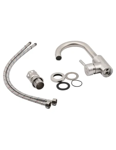 Смеситель для кухни Lidz NKS 12 32 015F-5 на гайке - 7