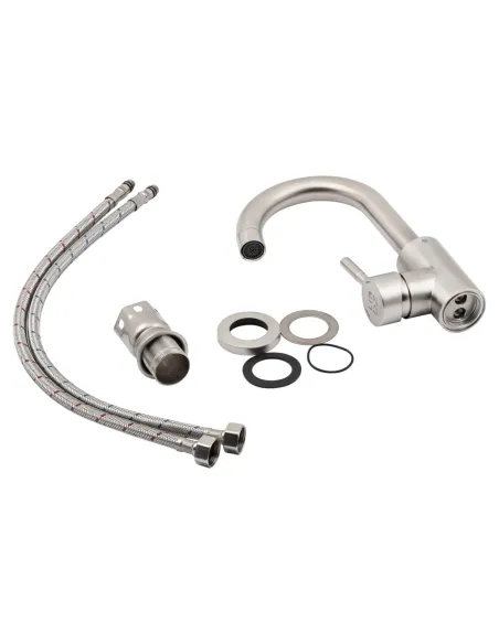 Смеситель для кухни Lidz NKS 12 32 015F-5 на гайке - 7