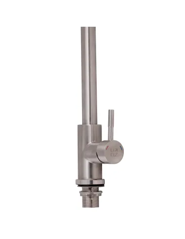 Змішувач для кухні з висувним виливом Lidz NKS 12 32 015FL-8 на гайці - 4