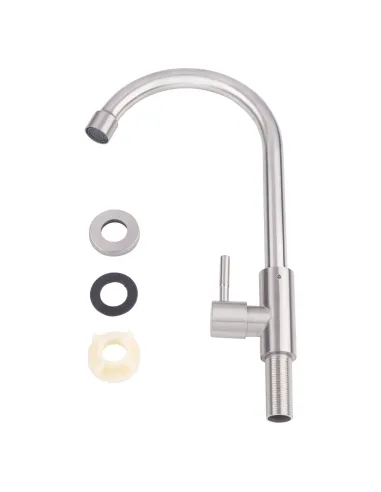 Кран на одну воду для кухни Lidz NKS 12 32 015SF-8, на гайке - 6