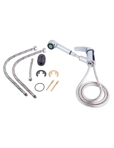  Змішувач для кухні з висувним виливом Lidz CRM Mars 81 011 на гайці - 6