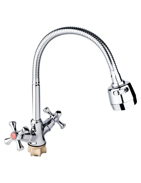 Смеситель для кухни с рефлекторным изливом Lidz CRM 75 21 271F-4 на гайке  - 1