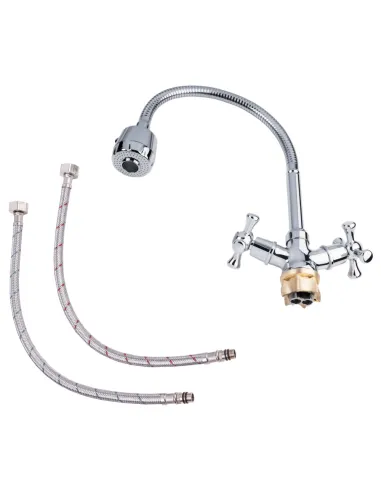 Смеситель для кухни с рефлекторным изливом Lidz CRM 75 21 271F-4 на гайке  - 6