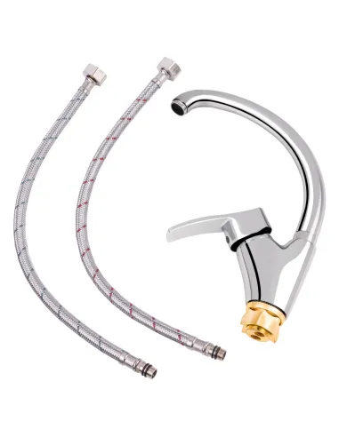 Змішувач для кухні Lidz CRM 20 4901103, на гайці - 5