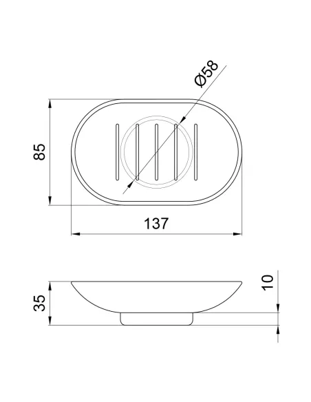 Мильниця Lidz CRG 114.02.10 без тримача - 2