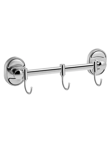 Крючок для полотенец Lidz CRM 114.08.03, планка, 3 крючка - 1