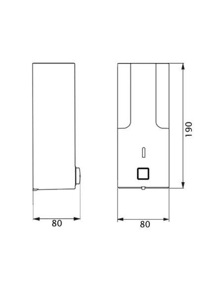 Диспенсер для рідкого мила Lidz PLA 120.01.01, настінний, білий, 380 мл - 2
