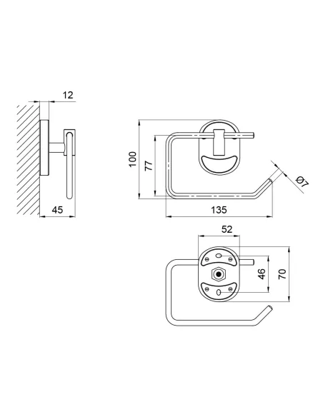 Тримач для туалетного паперу Lidz CRM 114.03.03 без кришки - 2