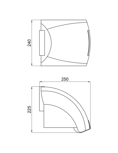 Сушилка для рук сенсорная Lidz WHI 130.01.92 ABS пластик - 2