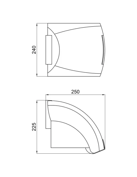 Сушилка для рук сенсорная Lidz WHI 130.01.92 ABS пластик - 2