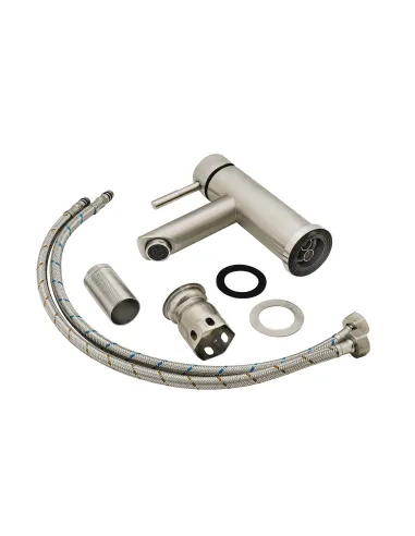 Смеситель для умывальника из нержавеющей стали Lidz NKS 12 32 001F - 5