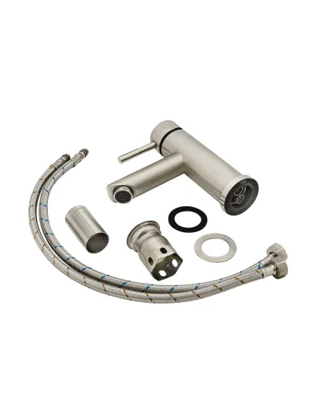 Смеситель для умывальника из нержавеющей стали Lidz NKS 12 32 001F - 5