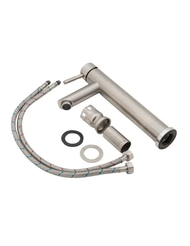 Змішувач для умивальника з нержавіючої сталі Lidz NKS 12 32 001F-1 - 5