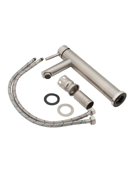 Змішувач для умивальника з нержавіючої сталі Lidz NKS 12 32 001F-1 - 5