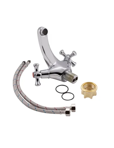 Смеситель для умывальника Lidz CRM 75 21 161F цинк, хром - 4