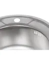 Кухонна мийка кругла Lidz Satin 490-A 0,8 мм - 6