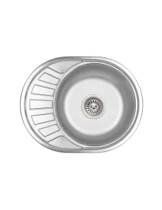 Кухонна мийка овальна Lidz Satin 5745 0,6 мм - 1
