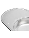 Кухонна мийка овальна Lidz Satin 7750 0,6 мм - 6