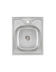 Кухонна мийка прямокутна Lidz Satin 6050 0,6 мм - 1