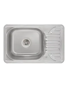 Кухонна мийка прямокутна Lidz Satin 6642 0,8 мм - 1