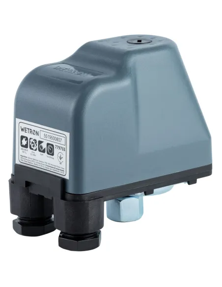 Реле давления Wetron SK-9C/3НР, 2.2 кВт, 1.4-2.8 bar, гайка - 1