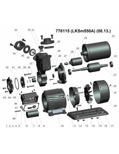 Насосная станция Leo 776115 LKSm550A 0.55 кВт, бак 1 литр - 3