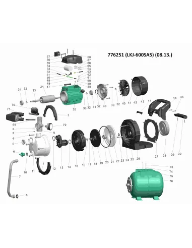 Насосна станція Leo 776251 LKJ-600SA5 0.6кВт, 24л - 3
