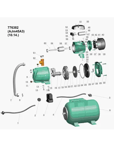 Насосна станція Leo 776382 AJm45A3 0.45кВт, 24л - 3