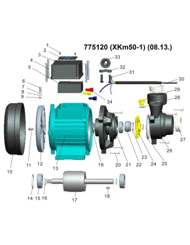 Поверхневий вихровий насос Leo 775120 XKm50-1, 0.11 кВт - 8