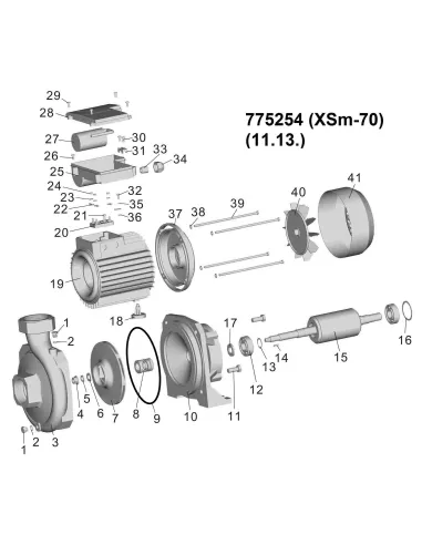 Поверхностный насос центробежный Leo 775254 XSm-70 1.5кВт  - 2
