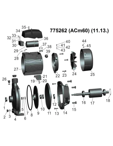 Поверхностный насос центробежный Leo 775262 ACm60, 0.6кВт  - 3