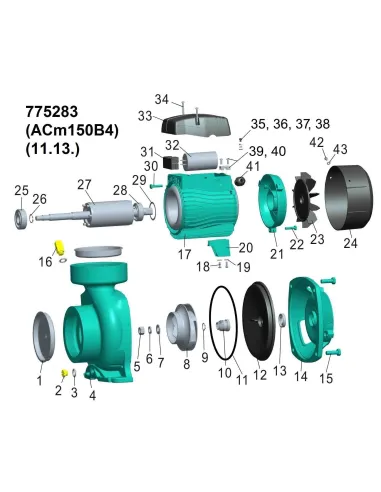 Поверхневий насос відцентровий Leo 775283 ACm150B4 1.5кВт - 2