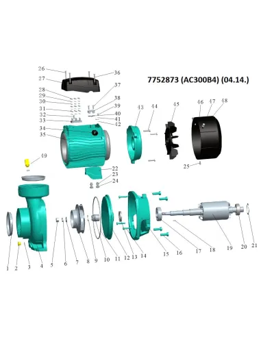 Поверхностный насос центробежный Leo 7752873 380В AC300B4 3кВт - 3
