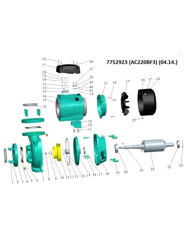 Поверхностный насос центробежный Leo 7752923 380В AC220BF3 2.2кВт - 3