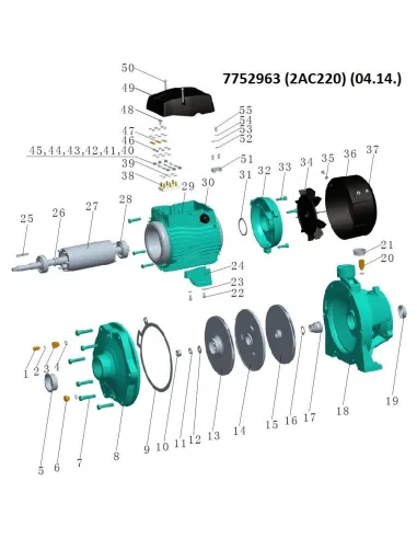Поверхневий насос відцентровий Leo 7752963 380В 2AC220 2.2кВт - 4