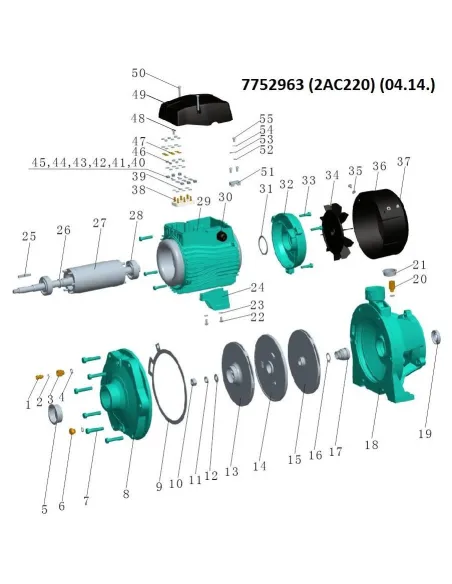 Поверхневий насос відцентровий Leo 7752963 380В 2AC220 2.2кВт - 4